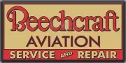 BEECHCRAFT AVIATION AIRPLANES AIRCRAFT DEALER SIGN REMAKE ALUMINUM SIZE OPTIONS
