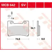TRW Lucas Sintered lining MCB642SV