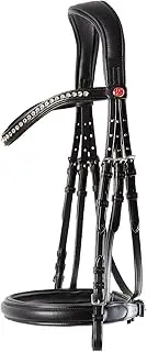Kieffer Ultrasoft Sue Leather Horse Snaffle Bridle (UK Size: Full) (Black)