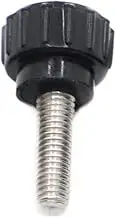 1/2pcs M3 M4 M5 M6 M8 Round Head Handle Hand Screw Round Knurled Rubber Thumb Screw Plastic Tighten Bolt Nuts Knob 304 Stainless Steel(10mm,M3 2pcs)