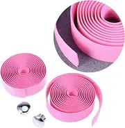 1Pair Lightweight Pink Handlebar Tape Wrap Non Slip Cork Strips for Road Bikes Easy to Install with Self Adhesive for Enhanced Grip and Comfort