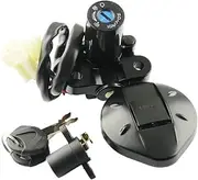 YCBFGAZATK Motorcycle Ignition Key Switch Fuel Gas Cap Seat Lock Kit Fit for Yamaha XT660 XT660R XT660X 2004 2005 2006 2007 2008 2009-2011/2014
