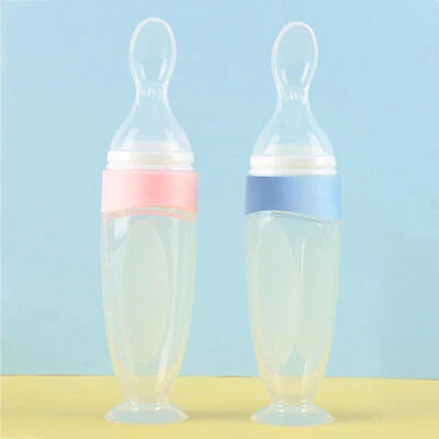 Baby Food Rice Feeder Cereal Spoon Squeeze Bottle Weaning Tableware Feeding Tool