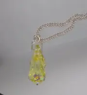 Swarovski Crystal Jonquil AB Teardrop Suncatcher/ Prism; Popular Shape!
