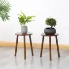3Legs Plant Pot Table 2PCS Side Table Round Garden Stool Wood Plant Holder Stand