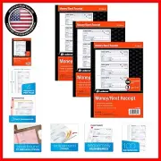 Convenient 3-Part Carbonless Receipt Book - 100 Sets for Easy Transactions