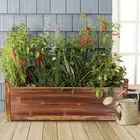 Rustic Planter Boxes Large Deep Elevated Planting Containers for Garden Outdoor