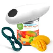 Auto Electric Can Opener Jar Opener with Magnetic, One Touch Battery Operated Ca