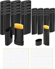EORTA 30 Pack Deodorant Containers with Labels, 0.53 oz &0.16 oz Lip Lipstick Balm Tubes, Leakproof Compact Containers for DIY Solid Deodorant, Refillable Travel Containers, Black