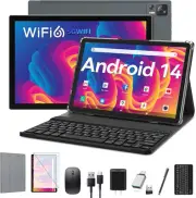 Android 14 Tablet 10 inch WiFi 6 with Octa-Core Processor 8GB Gray