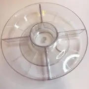 Target Bullseye Spring/Summer Clear Plastic Rotating Tray 12"W x 2.5”H (NEW)