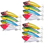 8 Pcs Artificial Fishing Lures Long Shoot Fishing Baits Fishing Lures Holographic Skin Baits Fish Hook Lure Bait