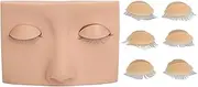 Lash Mannequin, Lash Extension Practice Kit with 3 Pairs of Removable Lash Practice Eyelids, Eyelash Extension Training Kit for Beginners Reusable Makeup Training Supplies (Color