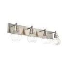 WULLUX 4-Light Vanity Light Fixtures, Modern Bathroom Vanity Light in Brushed...