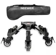 Neewer Pro 400mm/15.7" Adjustable Camera Photo Tripod Dolly with Rubber Wheels