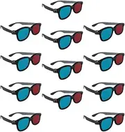 LALAFINA 20pcs Plastic 3d Glasses 3d Movie Gaming Glasses for Anaglyph Movie Photo Projector Film Television Computer Screen Game