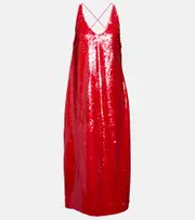 [Ganni] Ganni Sequined midi dress AU 10 pink