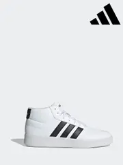 adidas White Breaknet Mid Trainers (AP8942) | $138