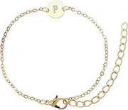 SHERCHPRY Vintage Casual Beach Anklet Bracelet for Women Letter p Alloy Foot Chain Elegant Letter Anklet for Girls