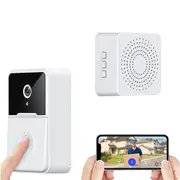 Wireless Night Vision Video Doorbell with Chime and Two Way Audio