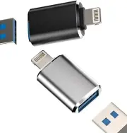 iPhone OTG Adapter Lightning to USB Dongle(2Pack)Camera Card Reader Keyboard