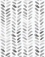 [Sevalo] Gray and White Wallpaper Peel and Stick Wallpaper Boho 17.3inW 197inL Contact Paper for Cabinets Gray Herringbone Contact Paper Self-Adhesive Removable Bedroom Bathroom Chevron Classroom Room
