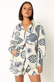 [PUP56] Bonnie Two Piece Set - Navy XS navy