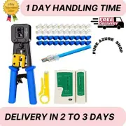 RJ45 Crimp Tool Kit Pass through Cat5 Cat5E Cat6 RJ45 Crimping Tool Kit Cat5 C