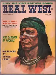 MAG: Real West 3/1962-Charlton-Indian cover-Billy The Kid-Wild Bill Hickok-VG/FN