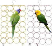 2 Packs Bird Hemp Rope Net Swing Climbing Rope Net for Birds Parrot
