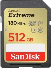 [SanDisk Genuine Product] SD Card 512GB SDXC Class10 UHS-I U3 V30 SanDisk Extrem