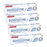 4 x 100g Sensodyne Repair & Protect Whitening Toothpaste Oral Dental Health Care