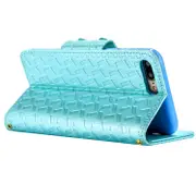 For Iphone 7 Bowknot Embossing Horizontal Flip Leather Case With Holder and Card Slots and Wallet(Blue)