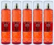 5 Bath & Body Works PEACH BELLINI Fine Fragrance Mist Body Spray 8 oz