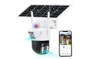 Advwin Solar Security Camera Outdoor, 3MP Dual Lens Wireless Home Surveillance, White