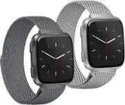 2-Pack Metal Bands Compatible with Fitbit Versa 2/ Versa Lite/ Fitbit