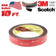 Genuine 3M VHB #5952 Double-Sided Mounting Foam Tape Automotive Car 20mm x 10FT