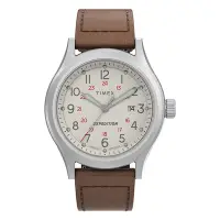 在飛比找Yahoo奇摩購物中心優惠-TIMEX 天美時 遠征系列 經典手錶-米x棕色/41mm