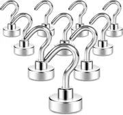 Lertenys 10 Pack Magnetic Hooks, 10kg+ Strong Magnet with Fridge Hook, Heavy Duty Ceiling Cruise Hook, Magnetic Hook