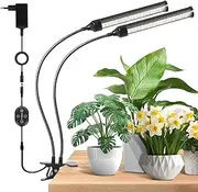 SENCHIKER 24V Seedling Horticultural Lamp, LM281B+660nm for Indoor Grow, Full Spectrum LED Grow Light, 5 Dimming Levels, 6/12/16Hrs Auto On/Off