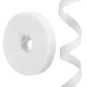 0.8" x 33ft Hook and Loop Roll Straps, Double-Sided Adhesive Strips, White