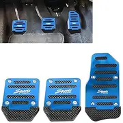 Anti-rubbing Car Clutch Pedal Kits 3 PCS, Car Non-Slip Aluminum Alloy Pedal Pads, Manual/Automatic Gearbox Gas Pedal Brake Pedal Cover, Auto Universal Replacement Accessories