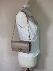 NEW Tory Burch Gray Heron Chelsea MINI Chain Pouch - $228 - MINI BAG