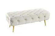 Shirley Ottoman Beige Velvet