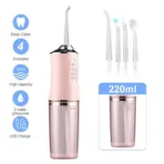 Cordless Oral Irrigator Water Jet Dental Teeth Flosser Tooth Cleaner 4Jet -Pink