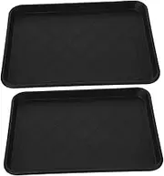 HEALEEP 2Pcs Indoor Shoe Tray Multi Functional Plastic Boot Holder for Pet Feeding Storage Design for Home Outdoor Use