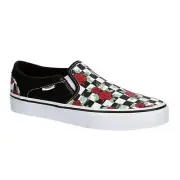 Vans Unisex Asher Slip On Sneaker - Multi Checkerboard -Black, 9 Women/7.5 Men