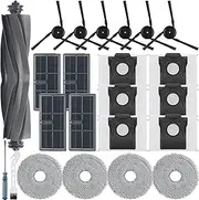 Replacement Accessories Parts Kit for Dreame X40 Ultra Robot Vacuum Cleaner,1 Main Brush, 4 Mop Pads, 4 Hepa Filters, 6 Side Brush, 6 Vacuum Bags