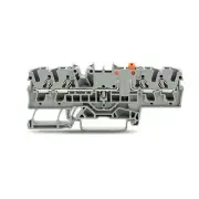 A● 10pcs WAGO 2002-1871 4-Conductor Disconnect Terminal Block 5.2mm Wide Gray ​N