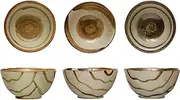 [Creative Co-Op] Stoneware Painted Designs, Set of 3 Styles, Multicolor Bowl, Multi